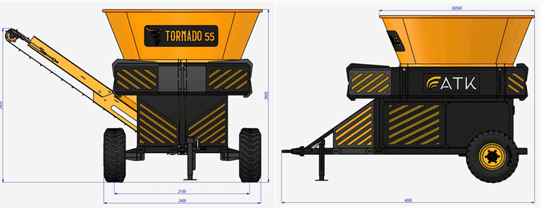Tornado 55 Technical Drawing